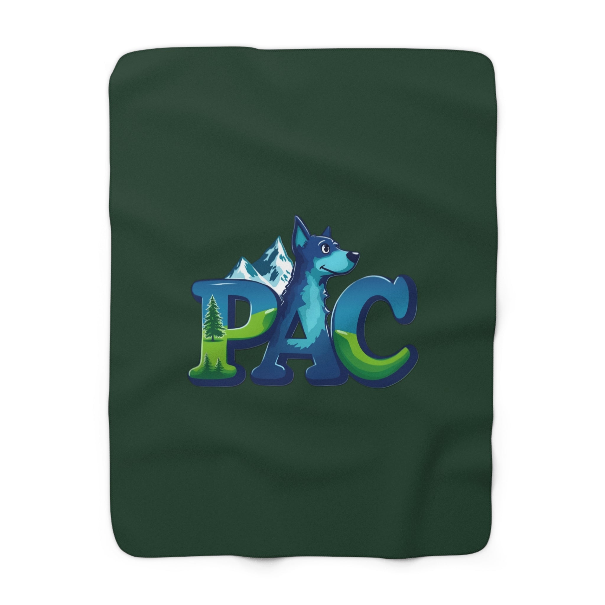 PAC | Sherpa Fleece Blanket | Green