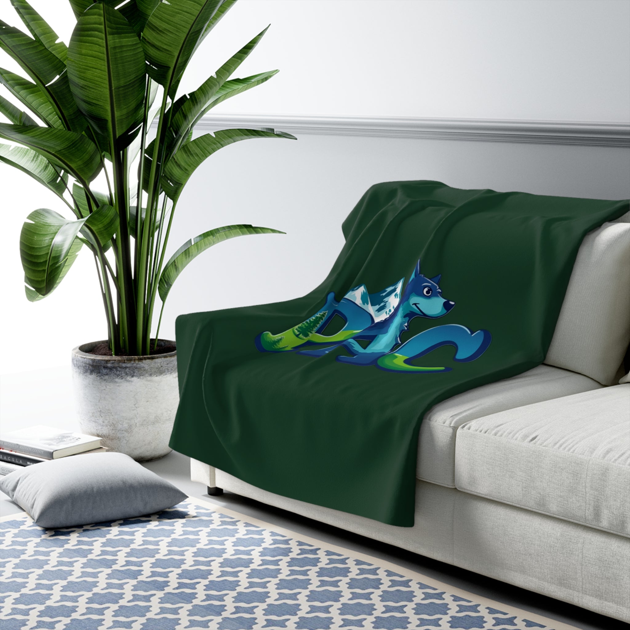 PAC | Sherpa Fleece Blanket | Green