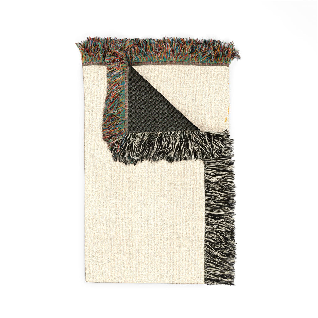 Dog Silhouette Woven Blanket | Fringed Throw