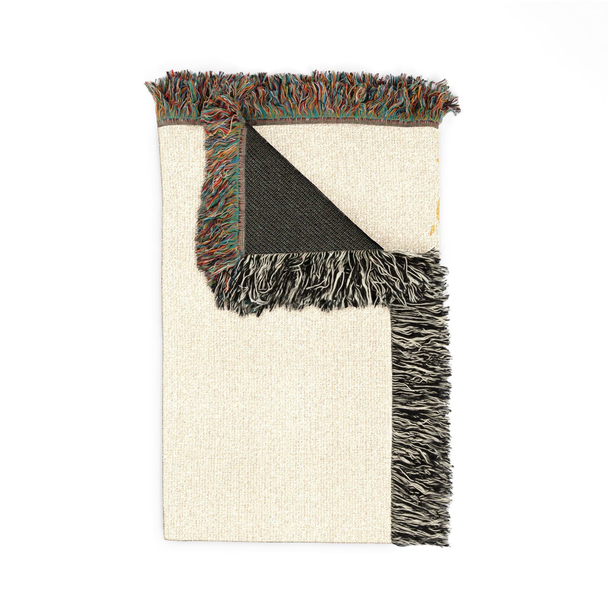 Dog Silhouette Woven Blanket | Fringed Throw