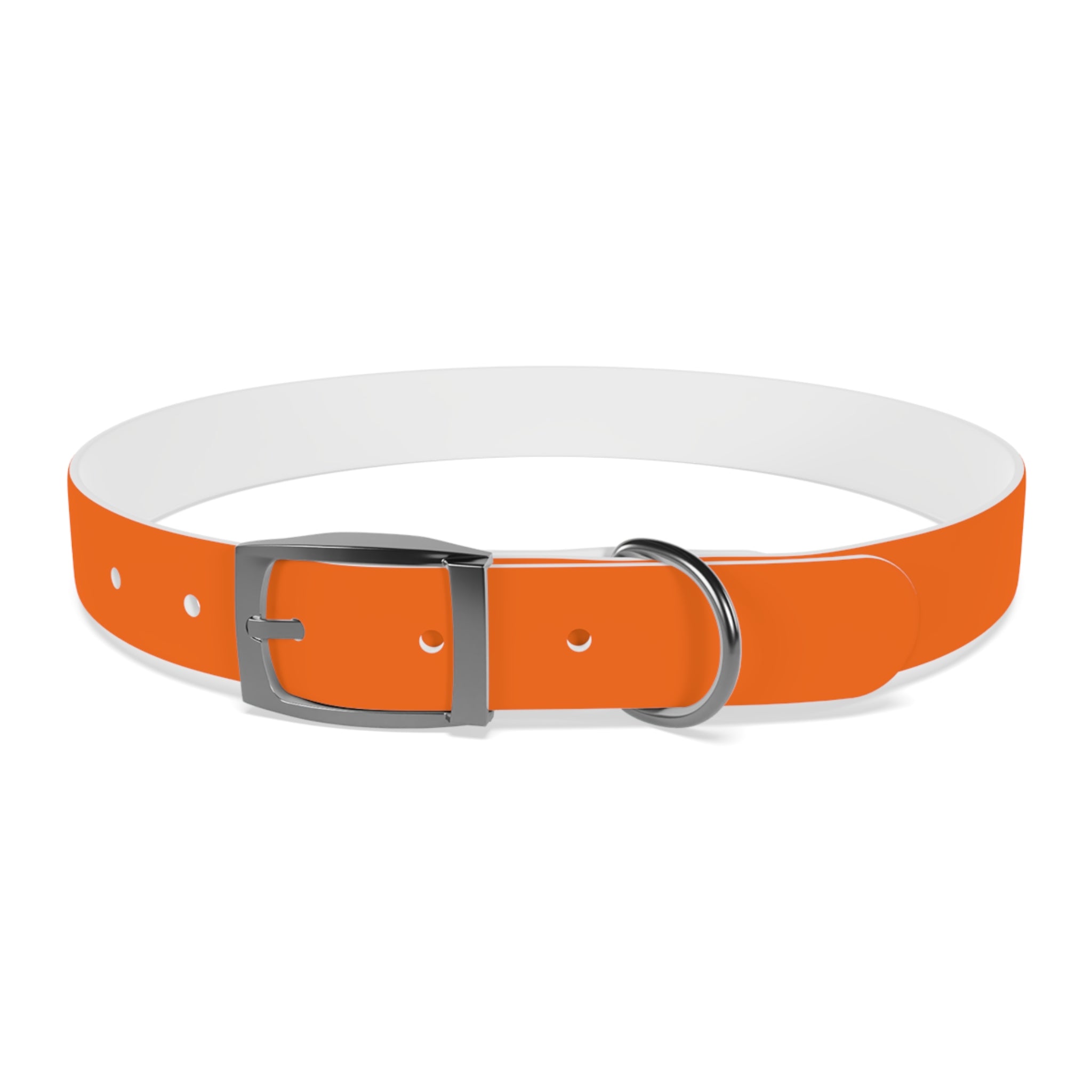 Adjustable Dog Collar | Paw Print | Orange