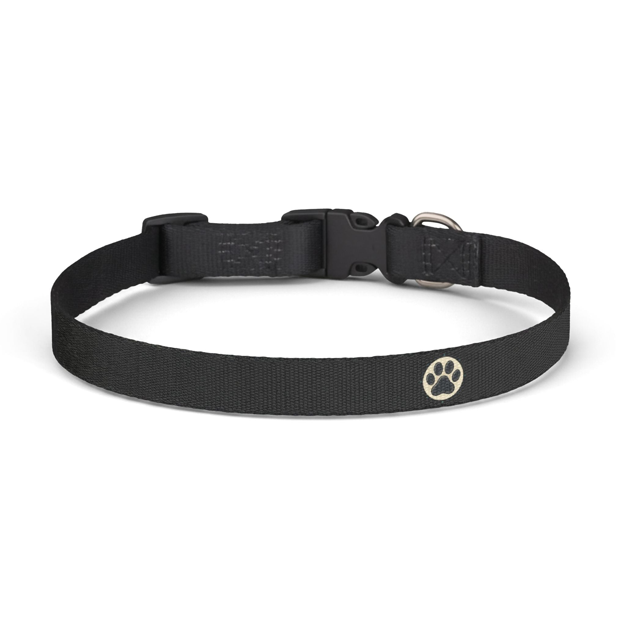 Adjustable Dog Collar | Paw Print | Black