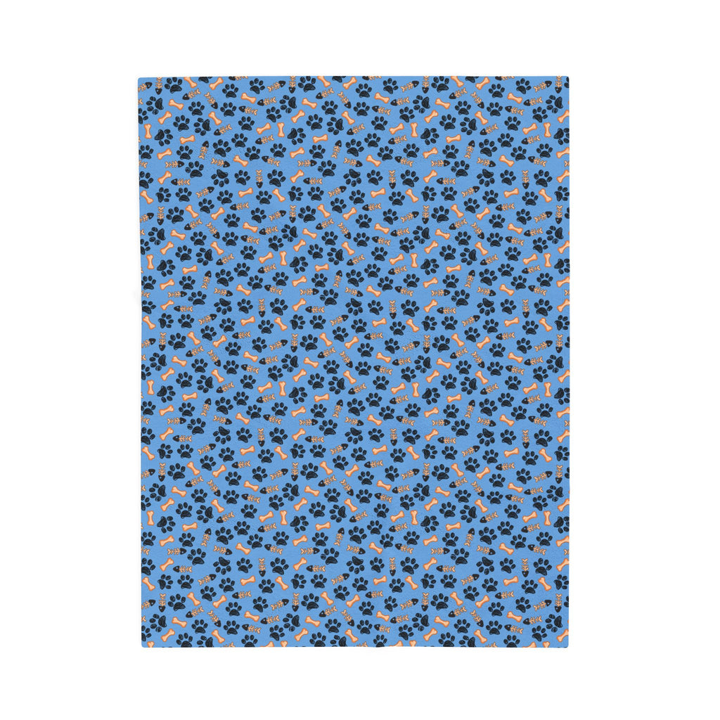 Velveteen Plush Blanket | Paw Print