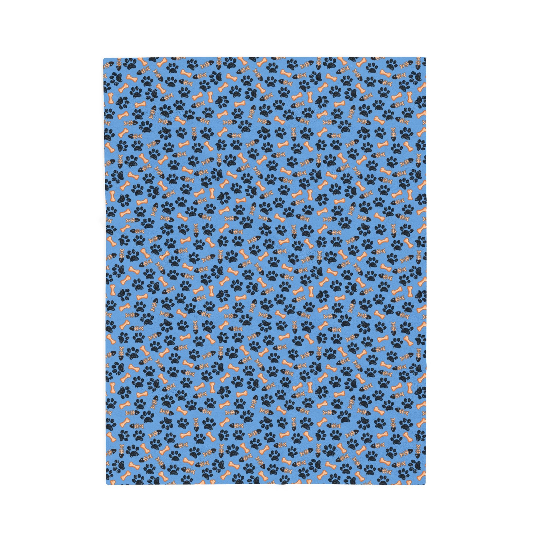 Velveteen Plush Blanket | Paw Print