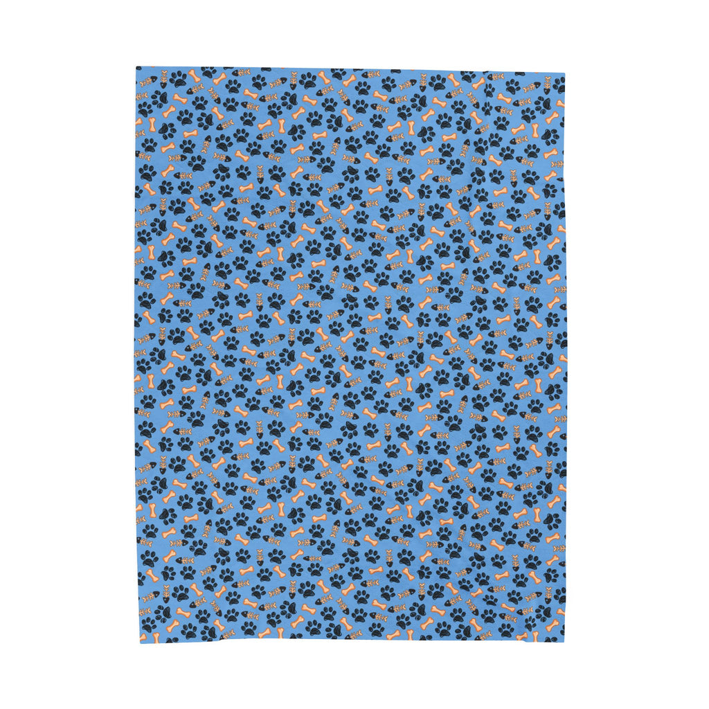 Velveteen Plush Blanket | Paw Print