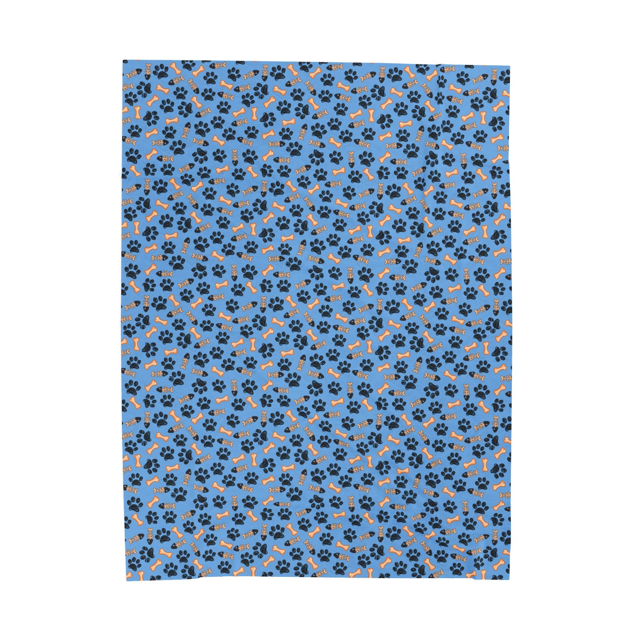 Velveteen Plush Blanket | Paw Print
