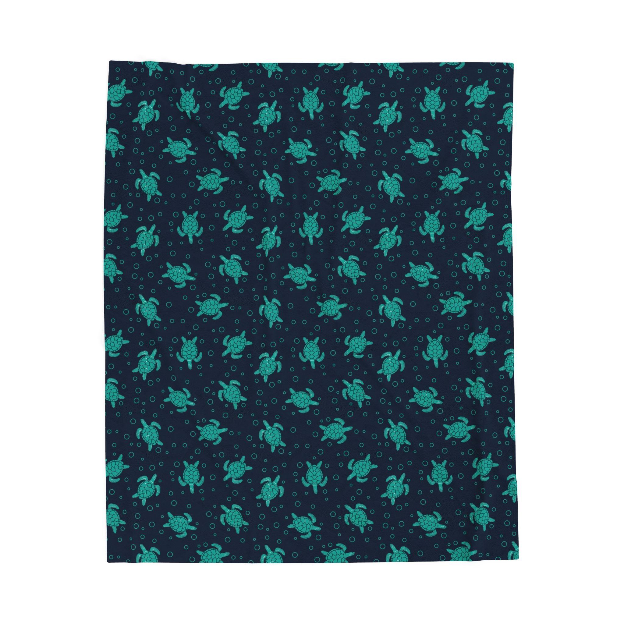 Sea Turtle Plush Blanket | Soft Velveteen Throw