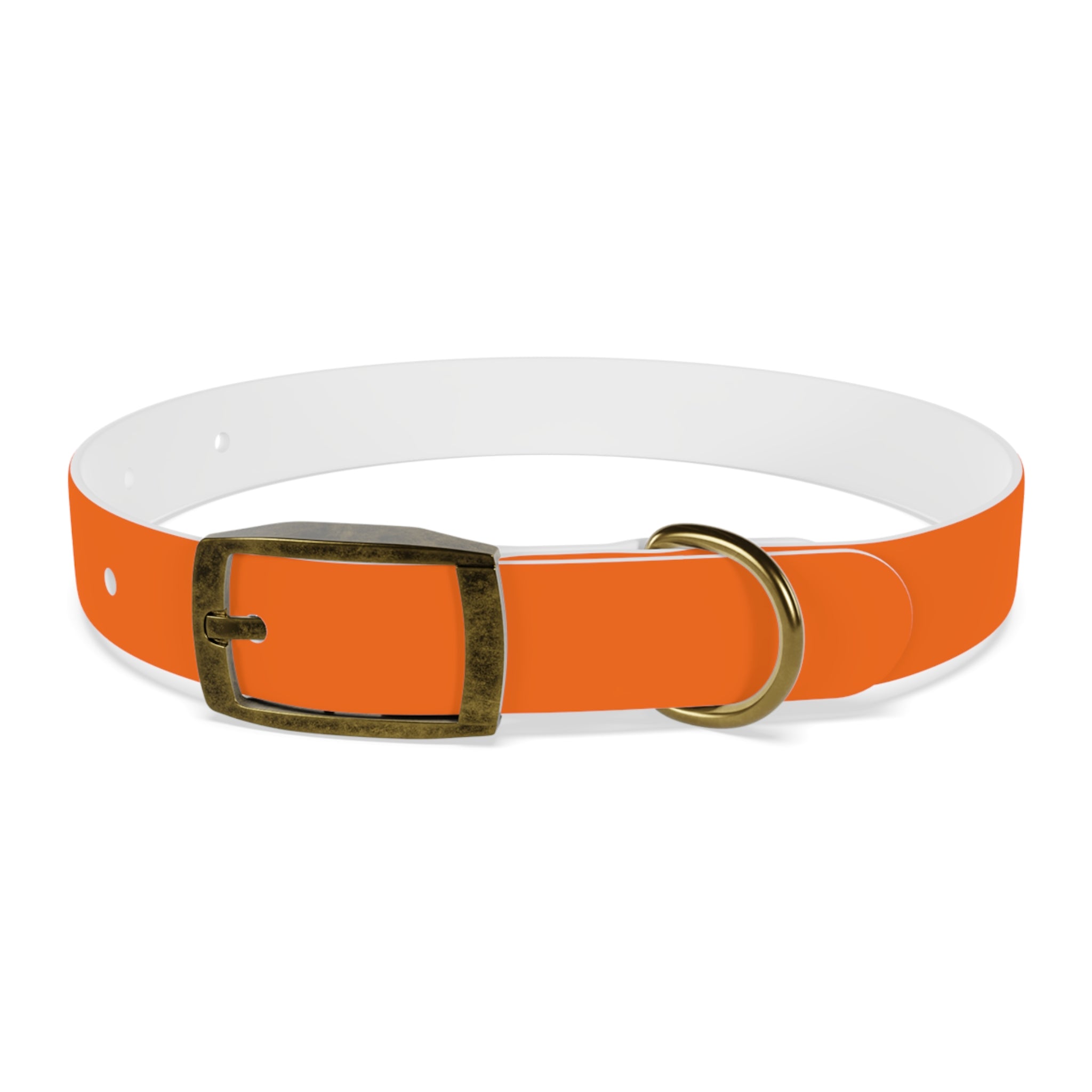 Adjustable Dog Collar | Paw Print | Orange