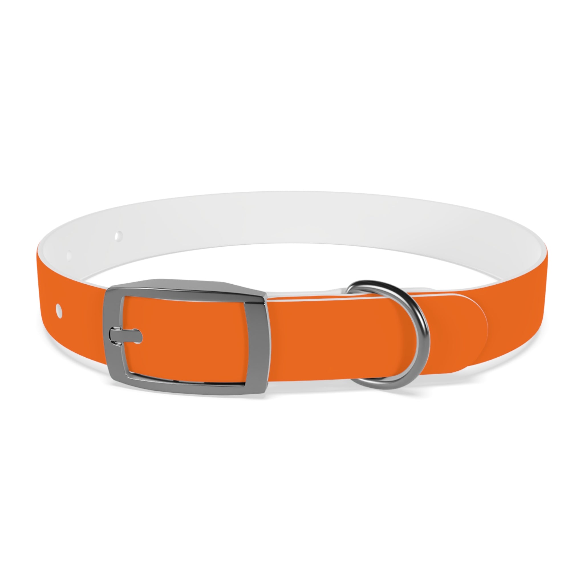 Adjustable Dog Collar | Paw Print | Orange