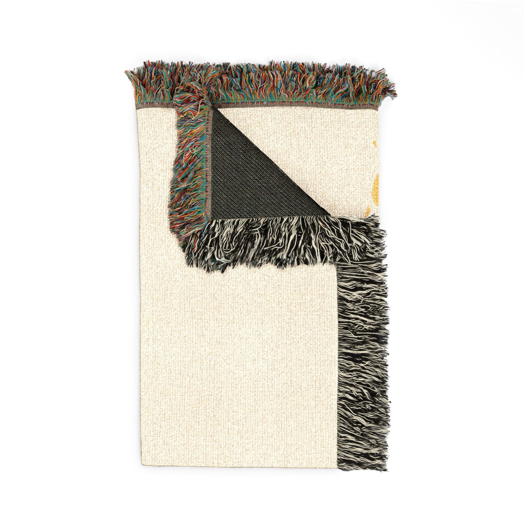 Dog Silhouette Woven Blanket | Fringed Throw