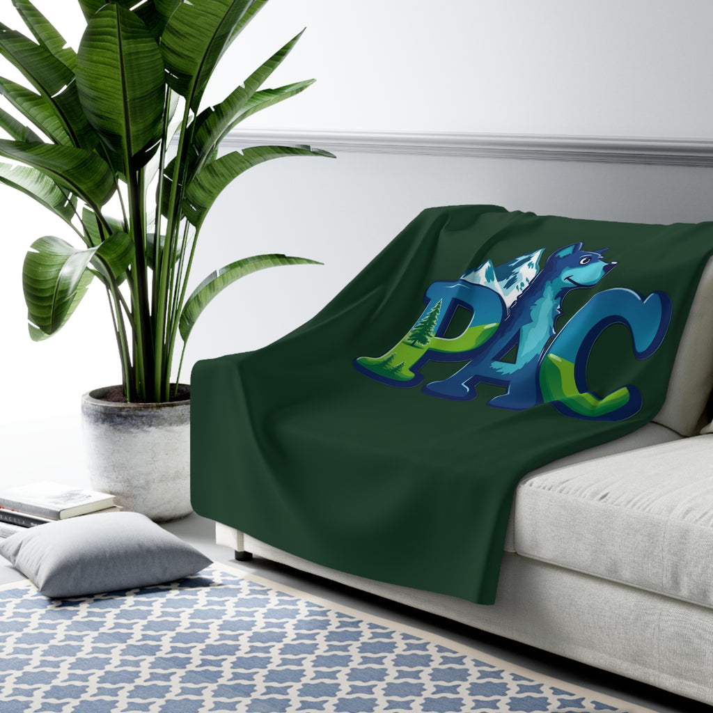 PAC | Sherpa Fleece Blanket | Green