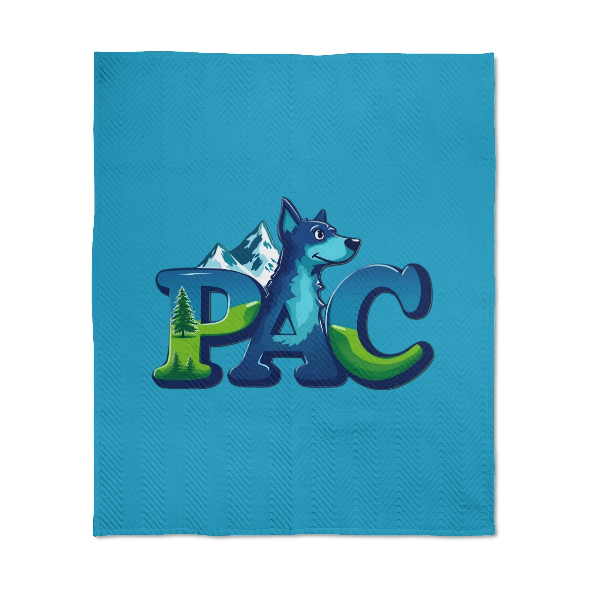 PAC | Quilted Throw | Turquoise