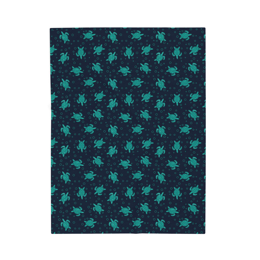 Sea Turtle Plush Blanket | Soft Velveteen Throw