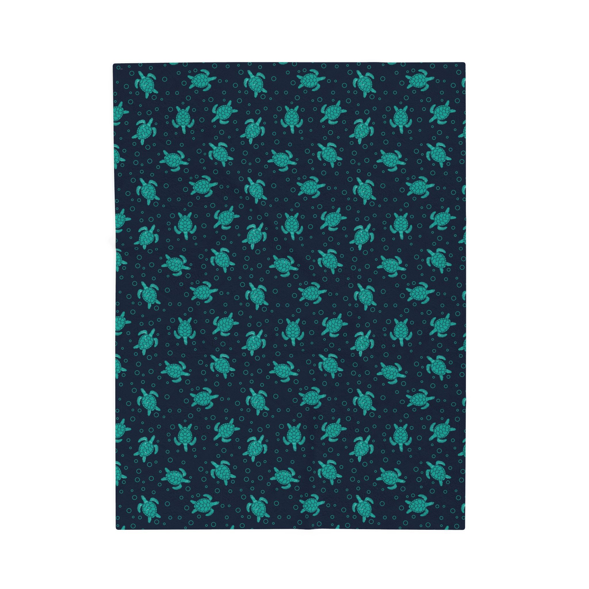 Sea Turtle Plush Blanket | Soft Velveteen Throw