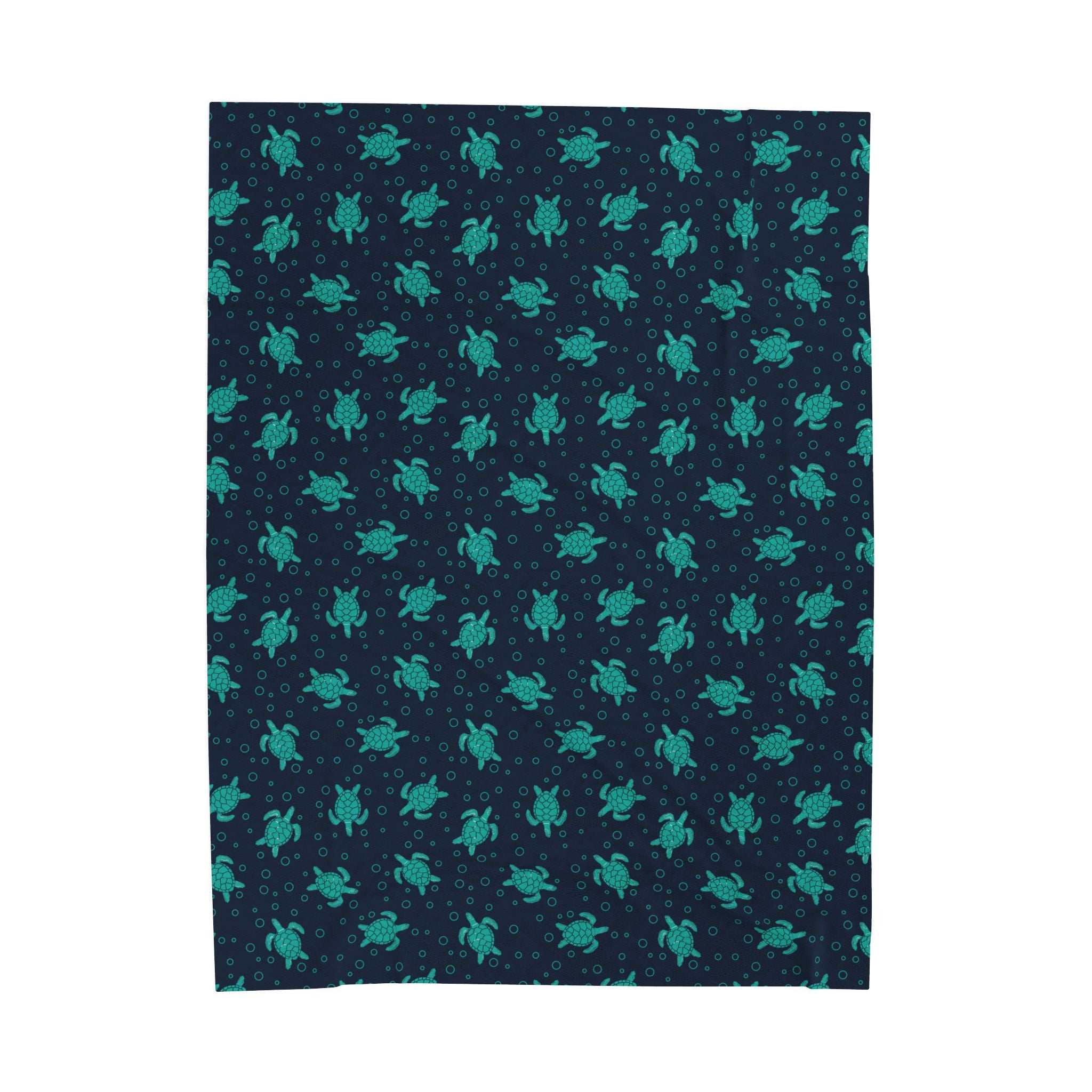 Sea Turtle Plush Blanket | Soft Velveteen Throw