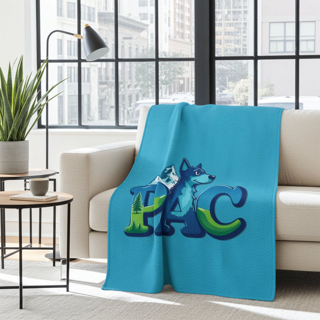 PAC | Quilted Throw | Turquoise