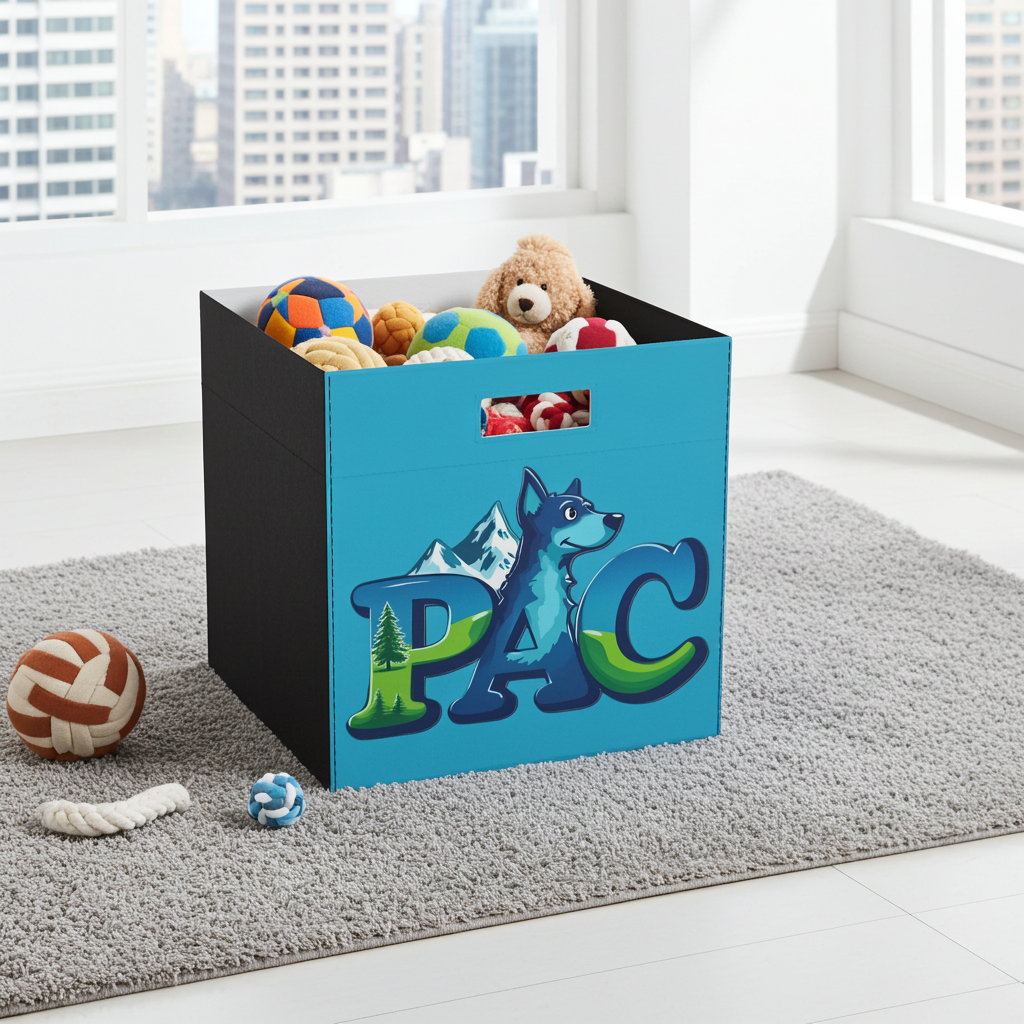PAC | Felt Toy Box | Turquoise