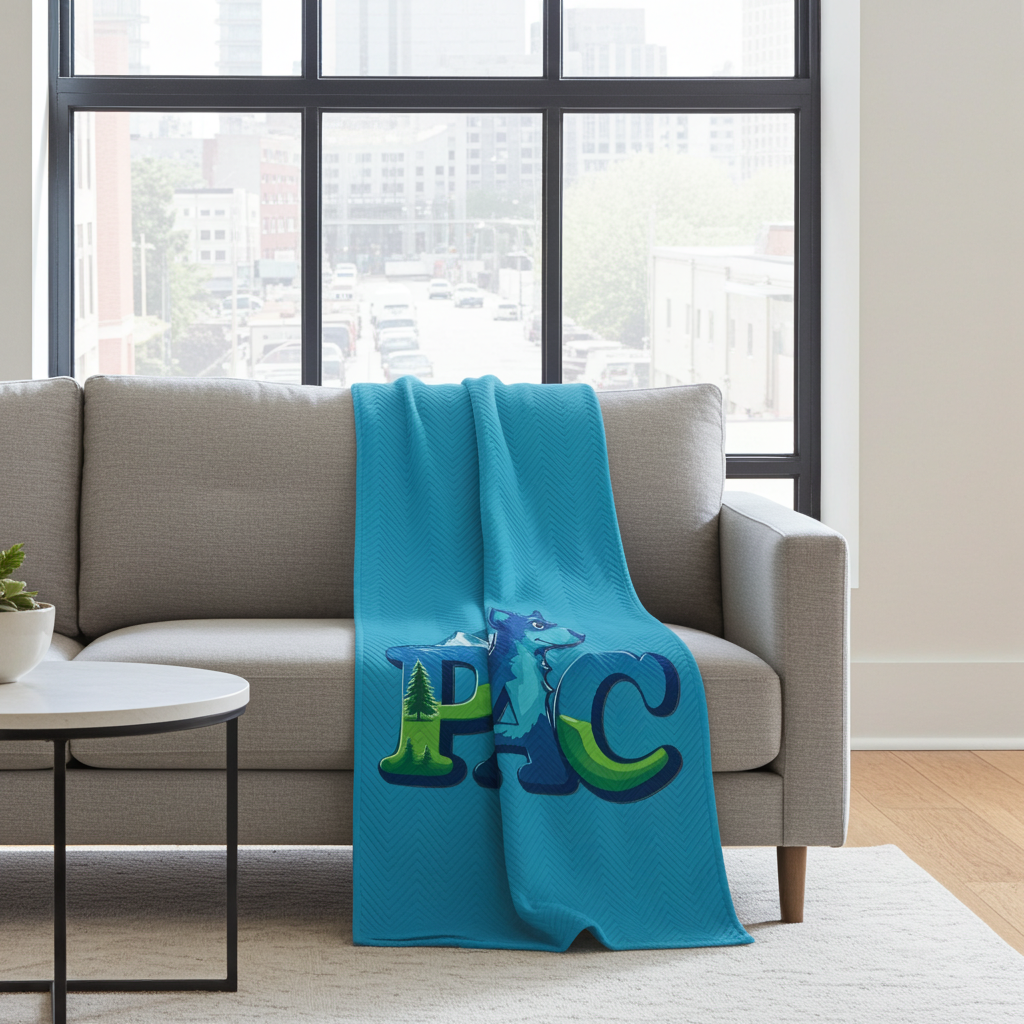 PAC | Quilted Throw | Turquoise